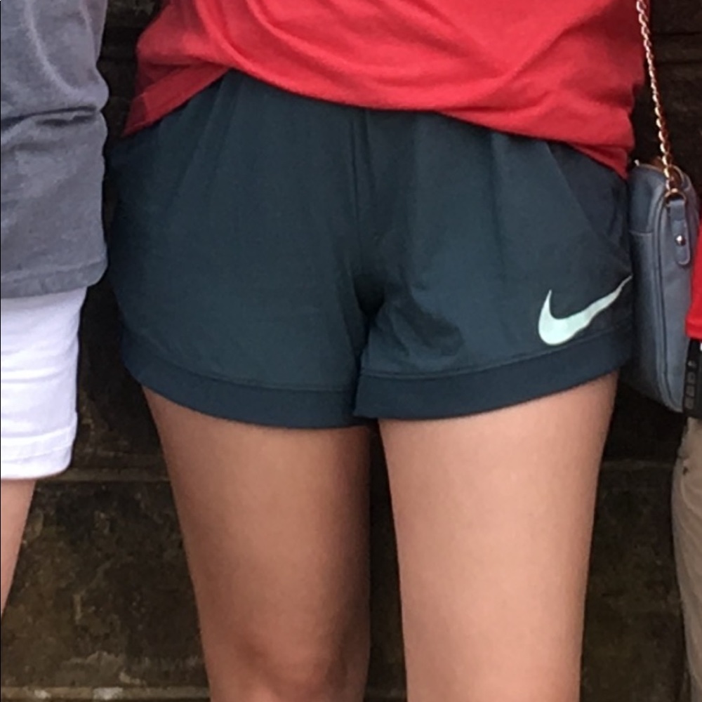 Women’s Teal Nike Flex 4in Running Shorts - Sz Med
